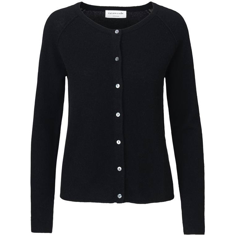 Rosemunde Klassisk Uld & Cashmere Cardigan, Sort